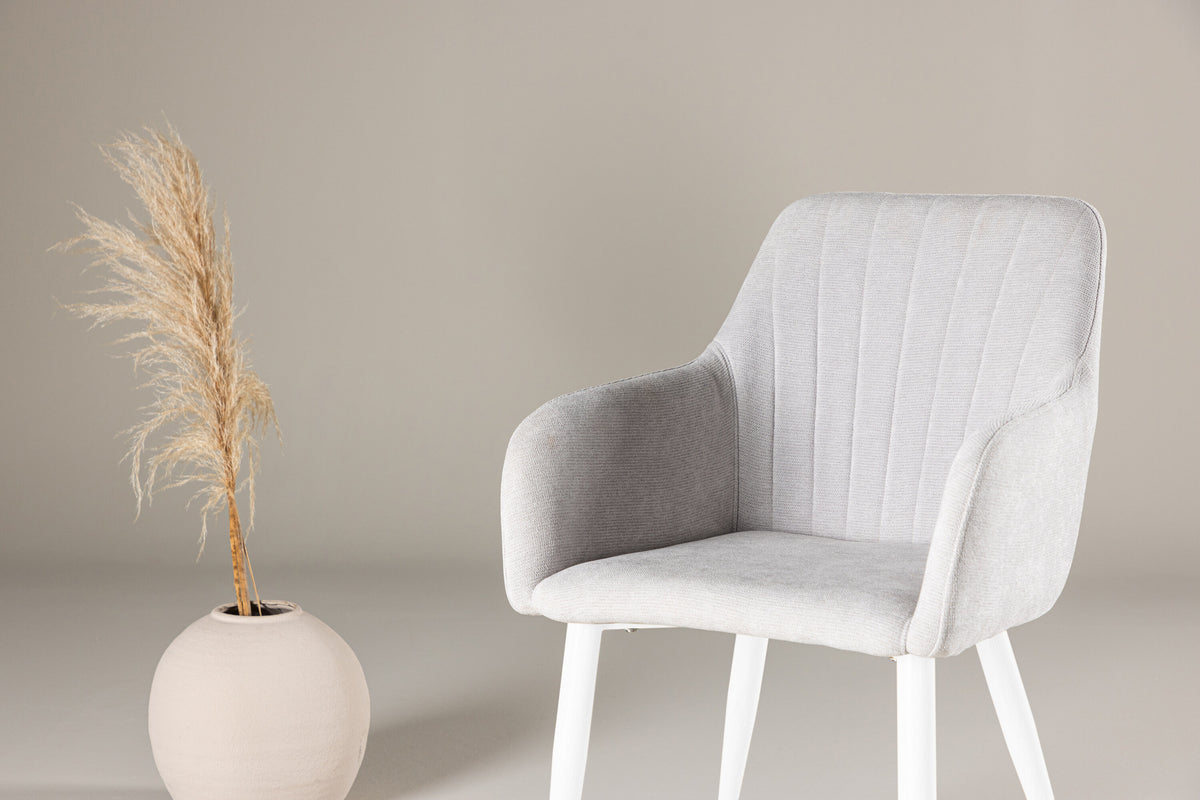 2er-Set Esszimmerstühle Comfort - Hellgrau - Venture Home - le canapé