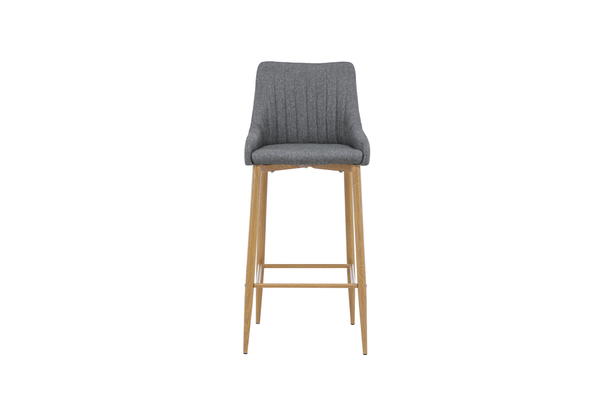 2er-Set Barhocker Plaza mit Fußstütze - Dunkelgrau - Venture Home - le canapé