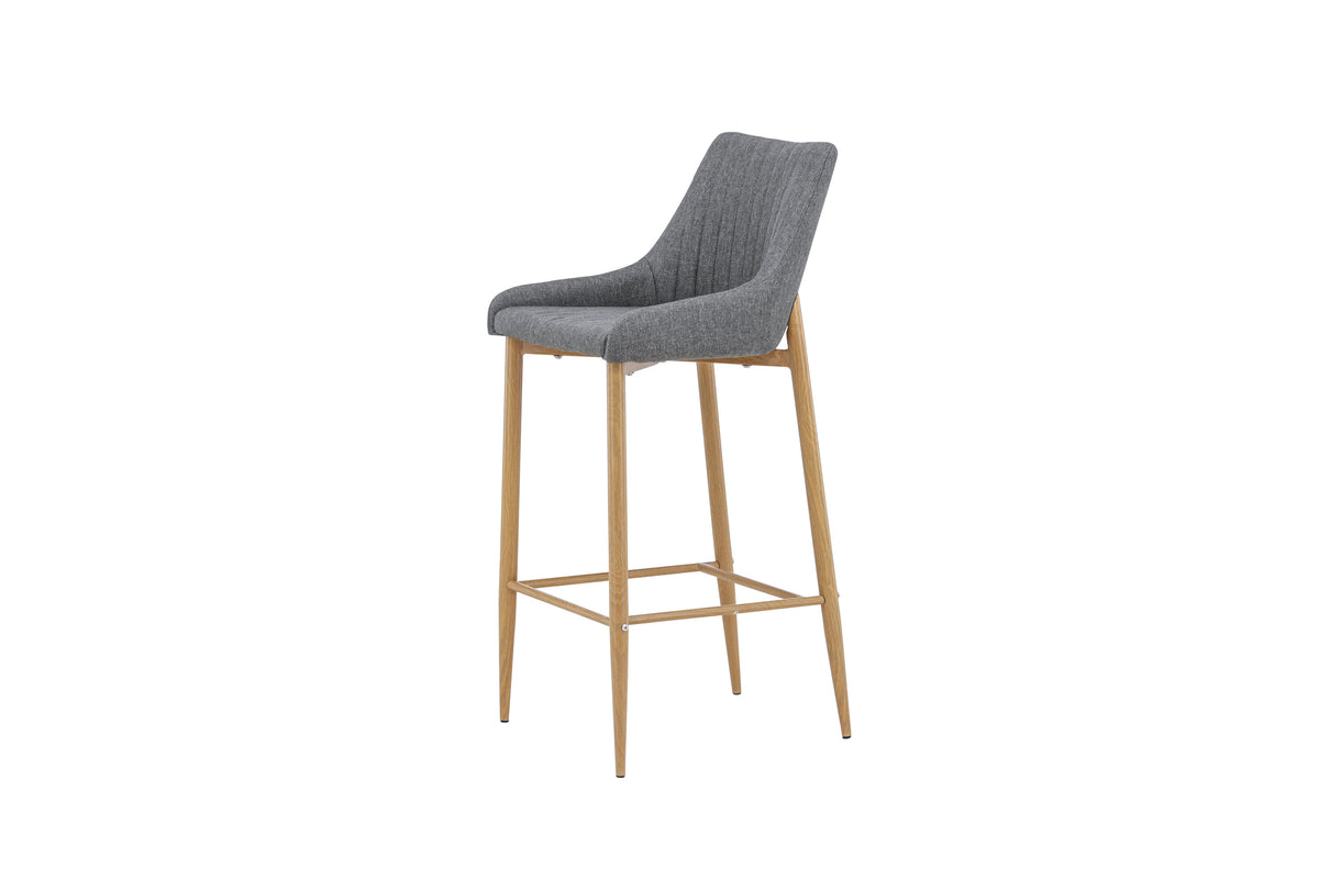 2er-Set Barhocker Plaza mit Fußstütze - Dunkelgrau - Venture Home - le canapé
