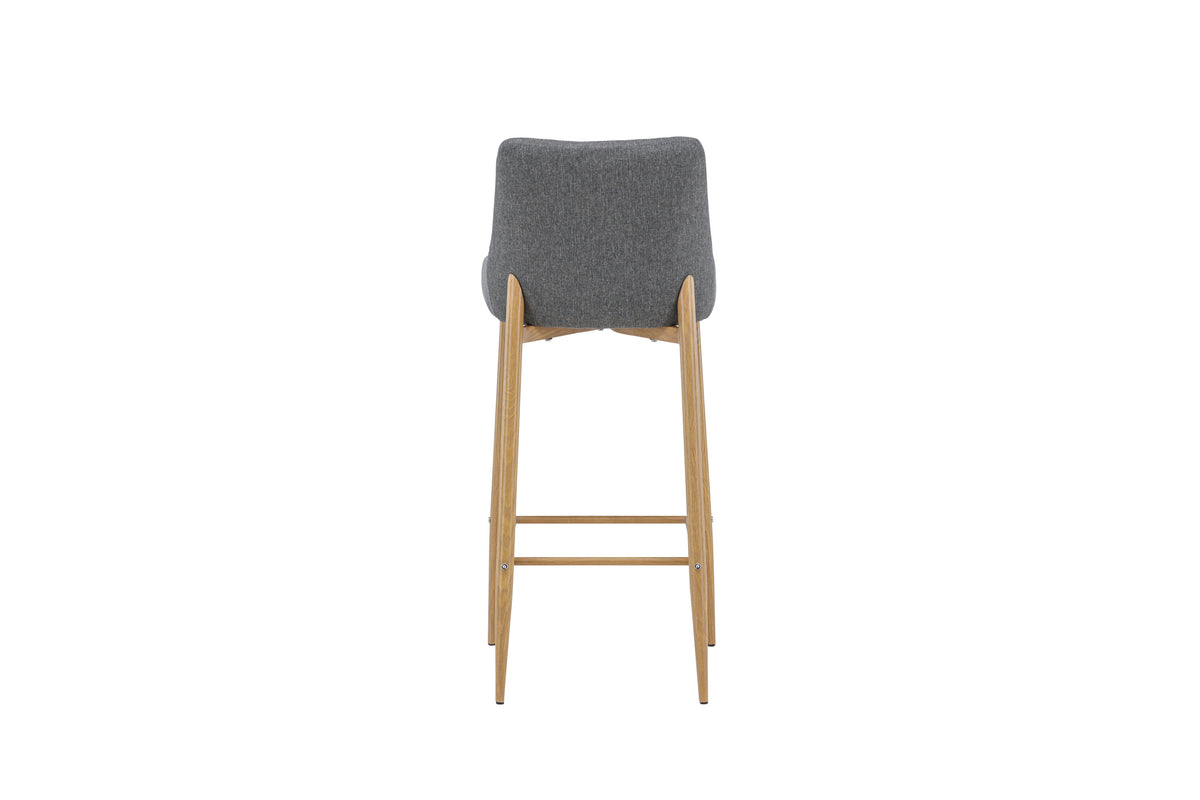 2er-Set Barhocker Plaza mit Fußstütze - Dunkelgrau - Venture Home - le canapé