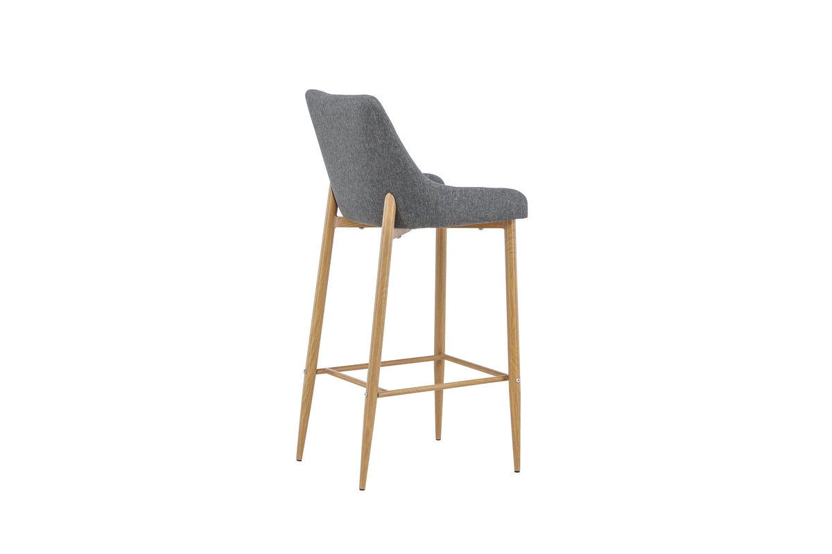 2er-Set Barhocker Plaza mit Fußstütze - Dunkelgrau - Venture Home - le canapé