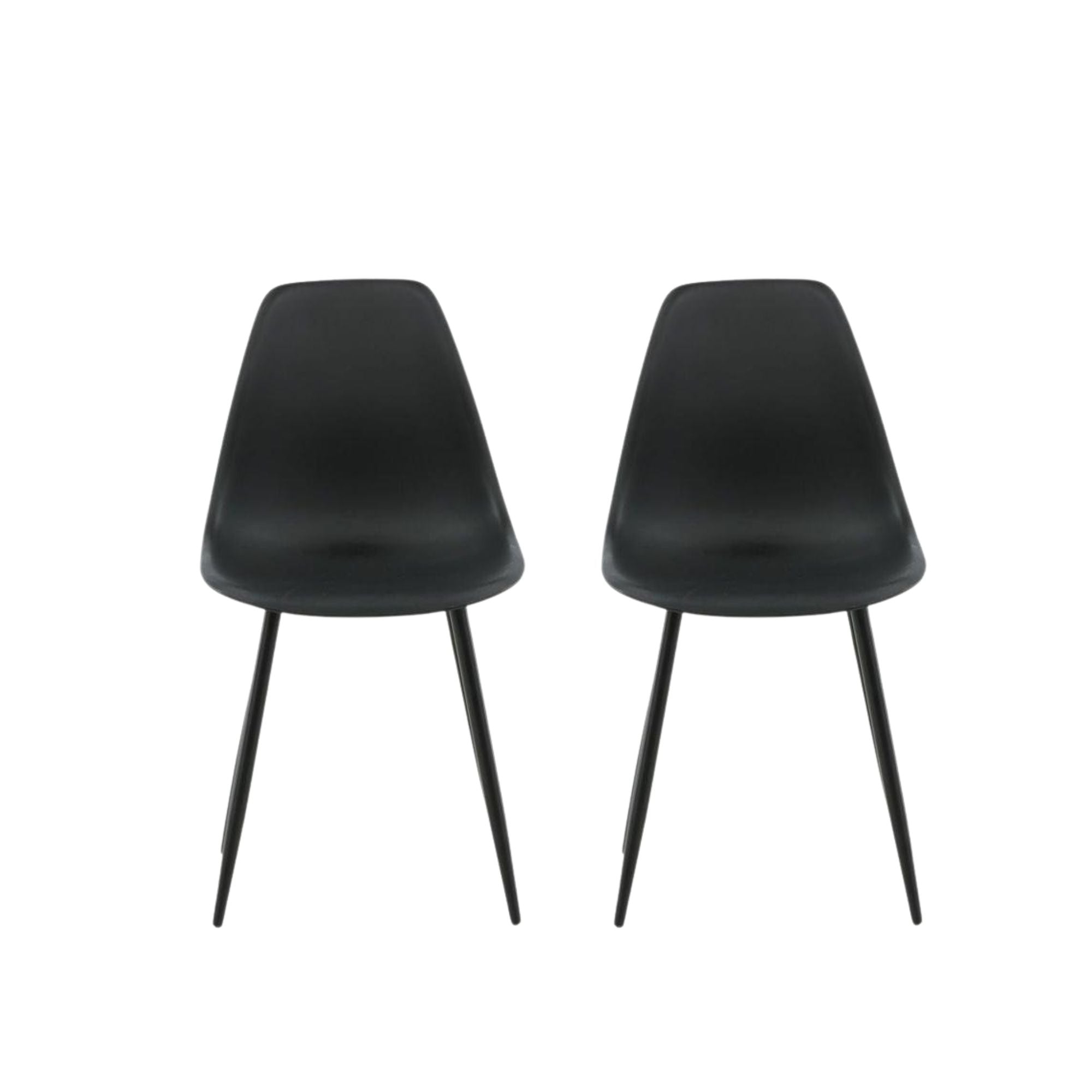 2er-Set Esszimmerstühle Polar - Schwarz