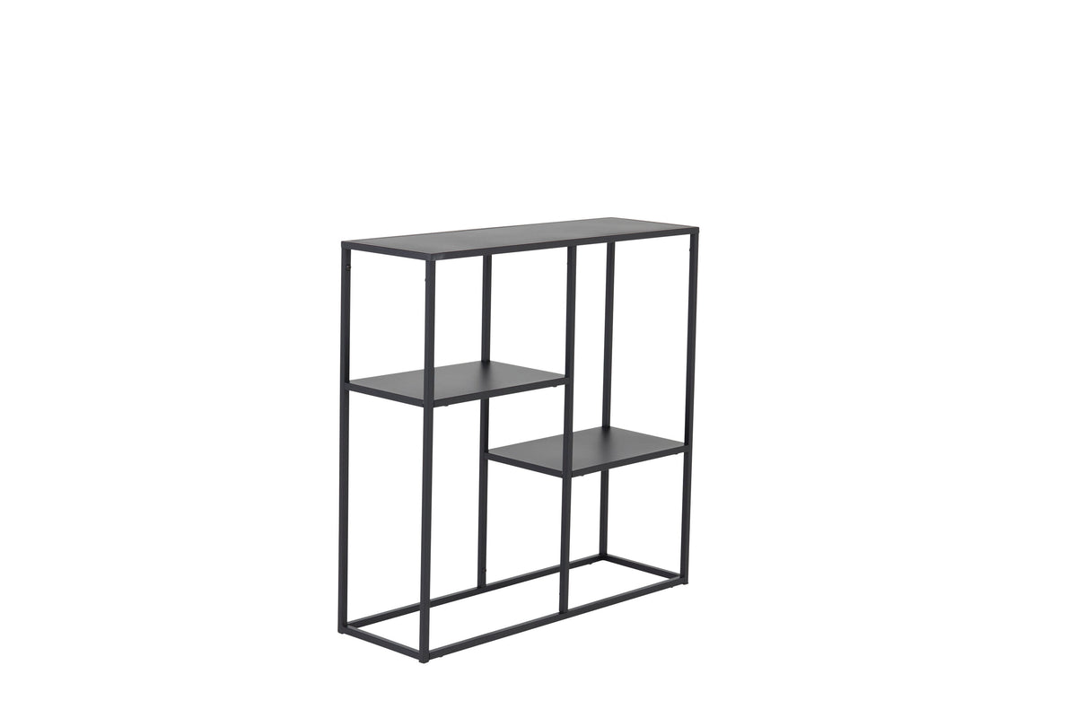 Regal Staal 81cm aus Metall mit 2 offenen Böden - Schwarz - Venture Home - le canapé
