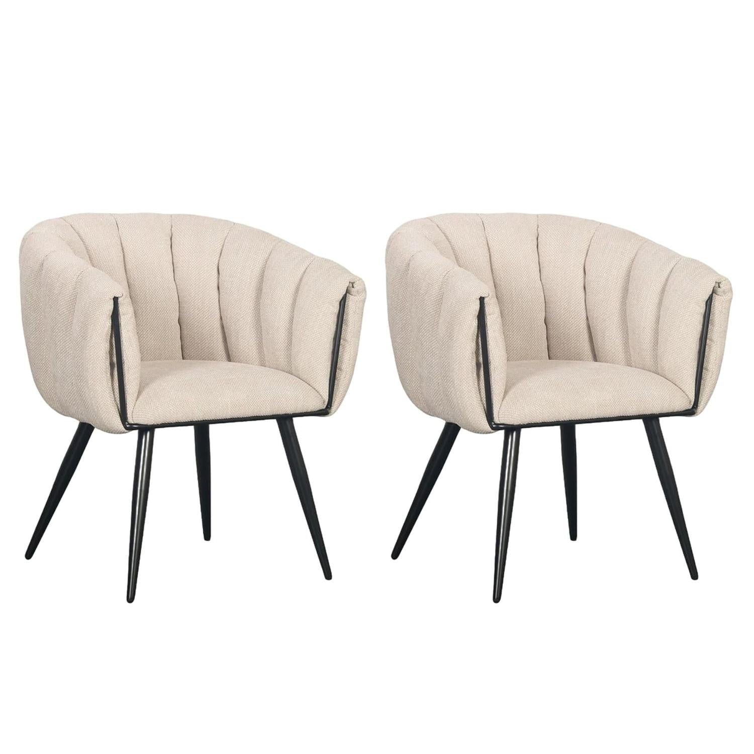 2er-Set Armlehnenstühle Breeze - Beige-Armlehnenstühle-Pole To Pole-le canapé