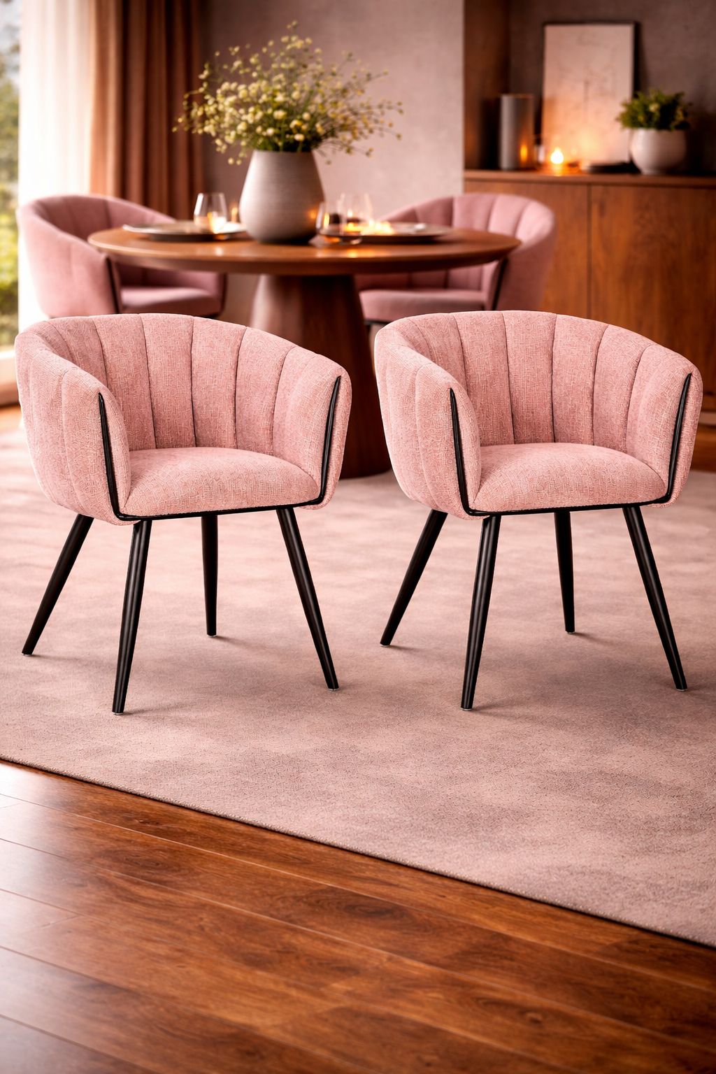 2er-Set Armlehnenstühle Breeze - Pastellrosa-Armlehnenstühle-Pole To Pole-le canapé