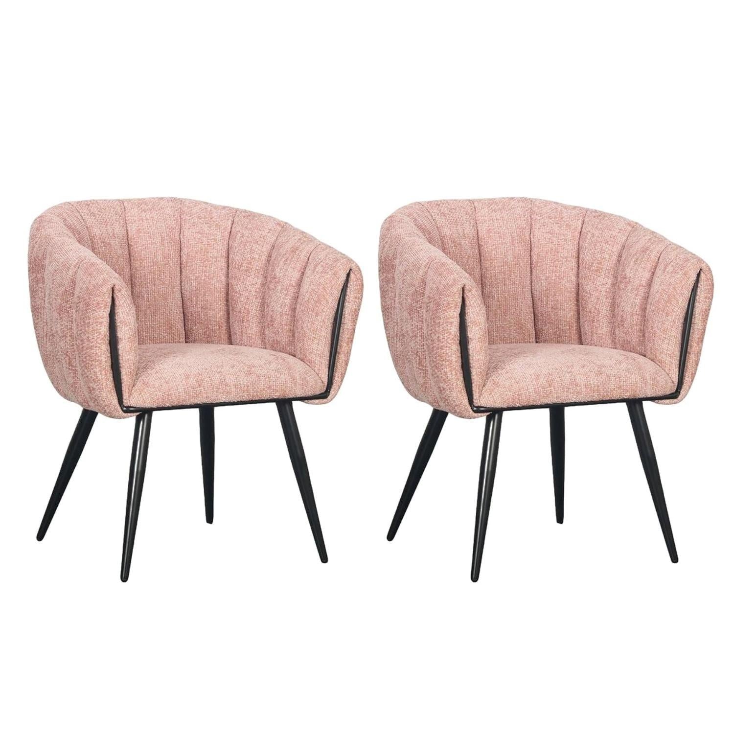 2er-Set Armlehnenstühle Breeze - Pastellrosa-Armlehnenstühle-Pole To Pole-le canapé