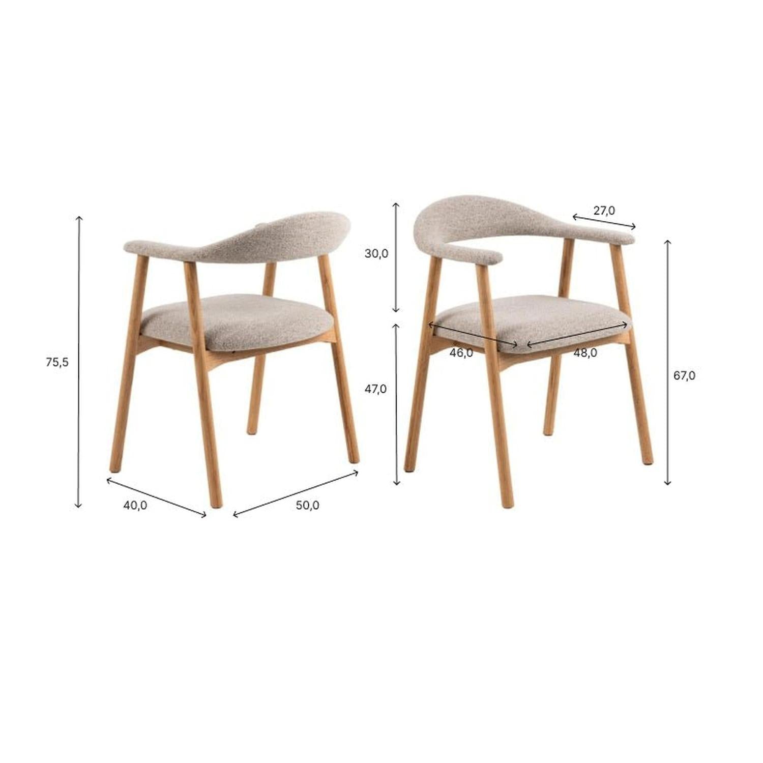 2er - Set Armlehnenstühle Ella - Beige8720956699715Armlehnenstuhl