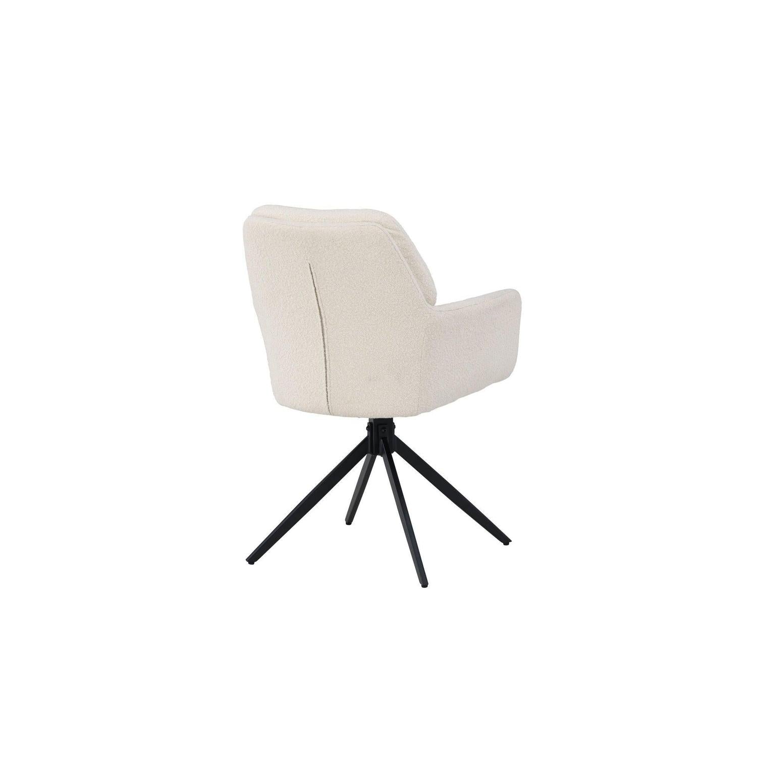 2er-Set Armlehnenstühle Manchi mit Drehfunktion - Weiß-Armlehnenstuhl-Venture Home-le canapé