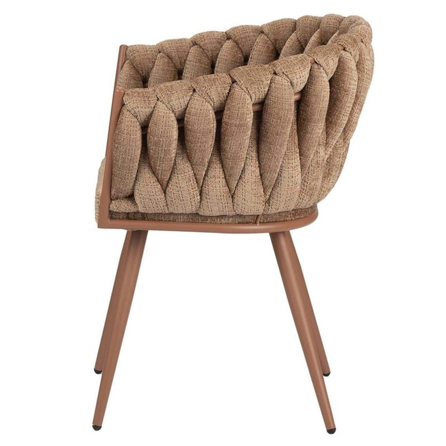 2er-Set Armlehnenstühle Wave aus Samt - Karamell-Armlehnenstuhl-Pole To Pole-le canapé