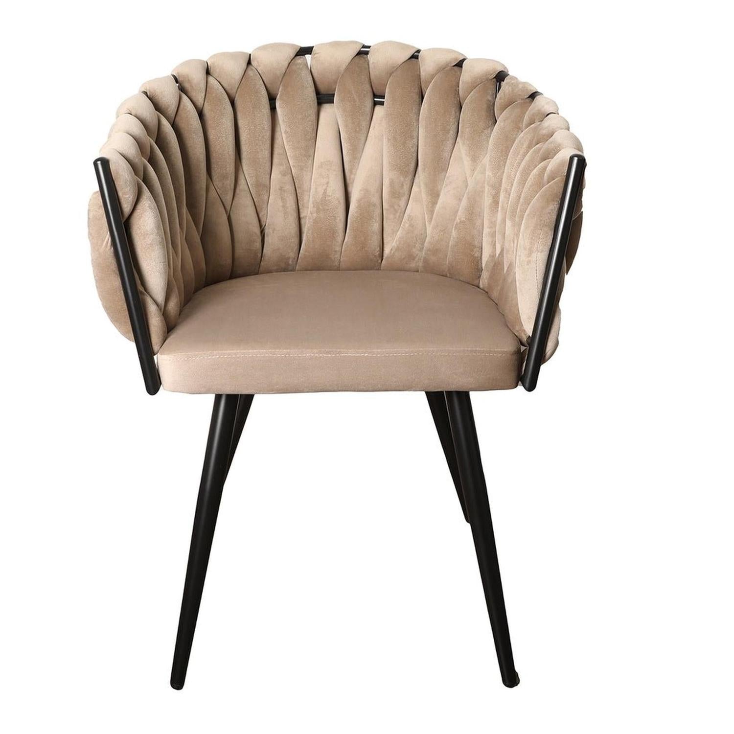 2er-Set Armlehnenstühle Wave aus Samt - Sandweiß-Armlehnenstuhl-Pole To Pole-le canapé