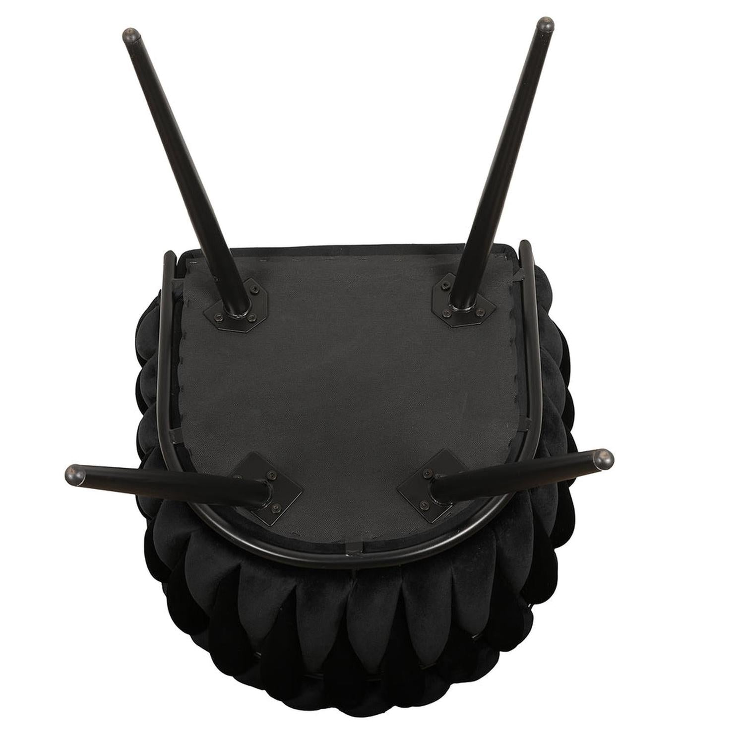 2er-Set Armlehnenstühle Wave aus Samt - Schwarz-Armlehnenstühle-Pole to Pole-le canapé