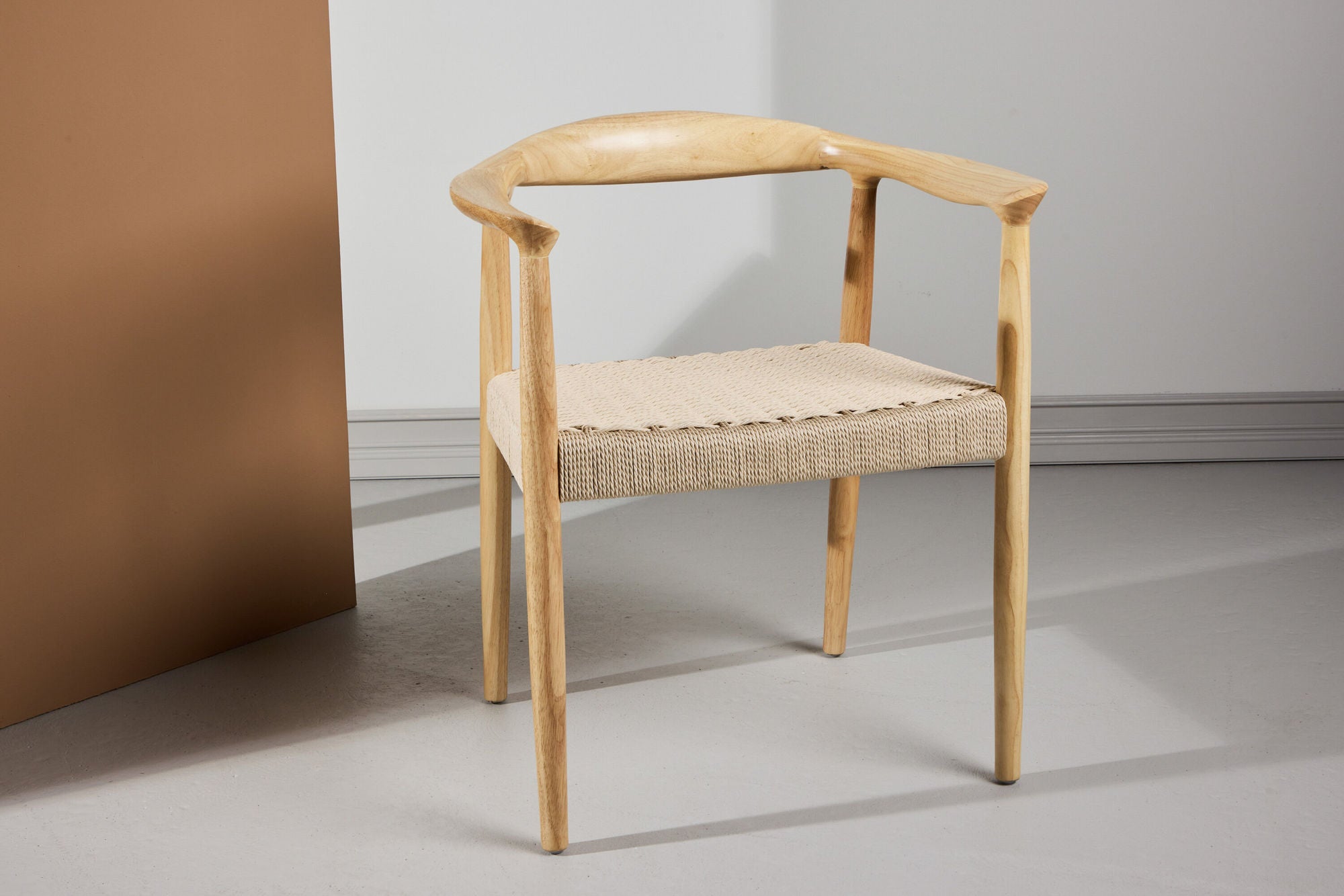 2er-Set Armlehnstühle Lovön aus Gummibaumholz - Cremeweiß-Holzstühle-Vind-le canapé