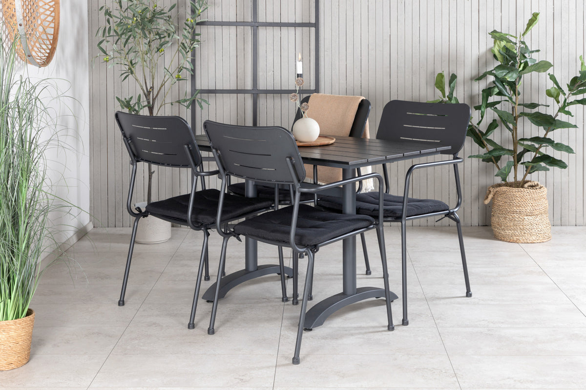 2er-Set Armlehnstühle Nicke aus Metall - Schwarz-Armlehnenstühle-Venture Home-le canapé