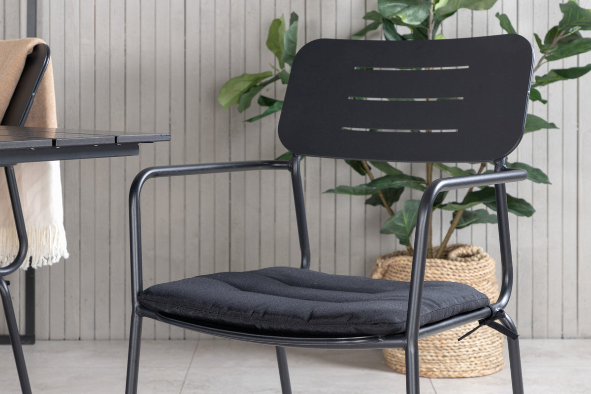2er-Set Armlehnstühle Nicke aus Metall - Schwarz-Armlehnenstühle-Venture Home-le canapé