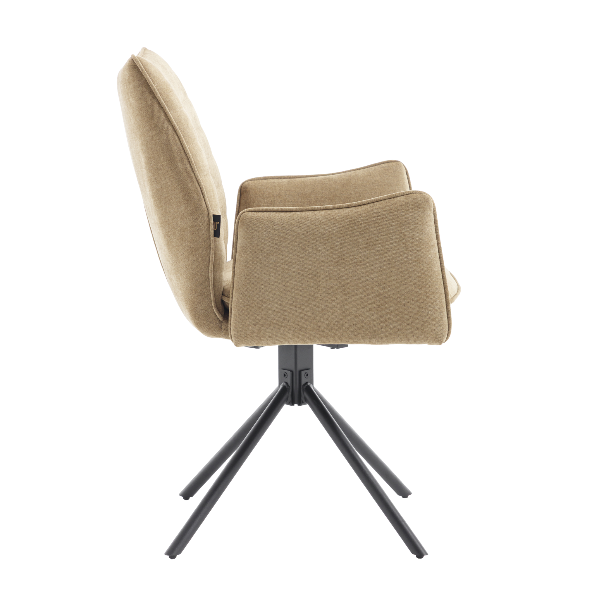 2er-Set Armlehnstühle Tim drehbar - Khaki-Esszimmerstühle-Benoa-le canapé