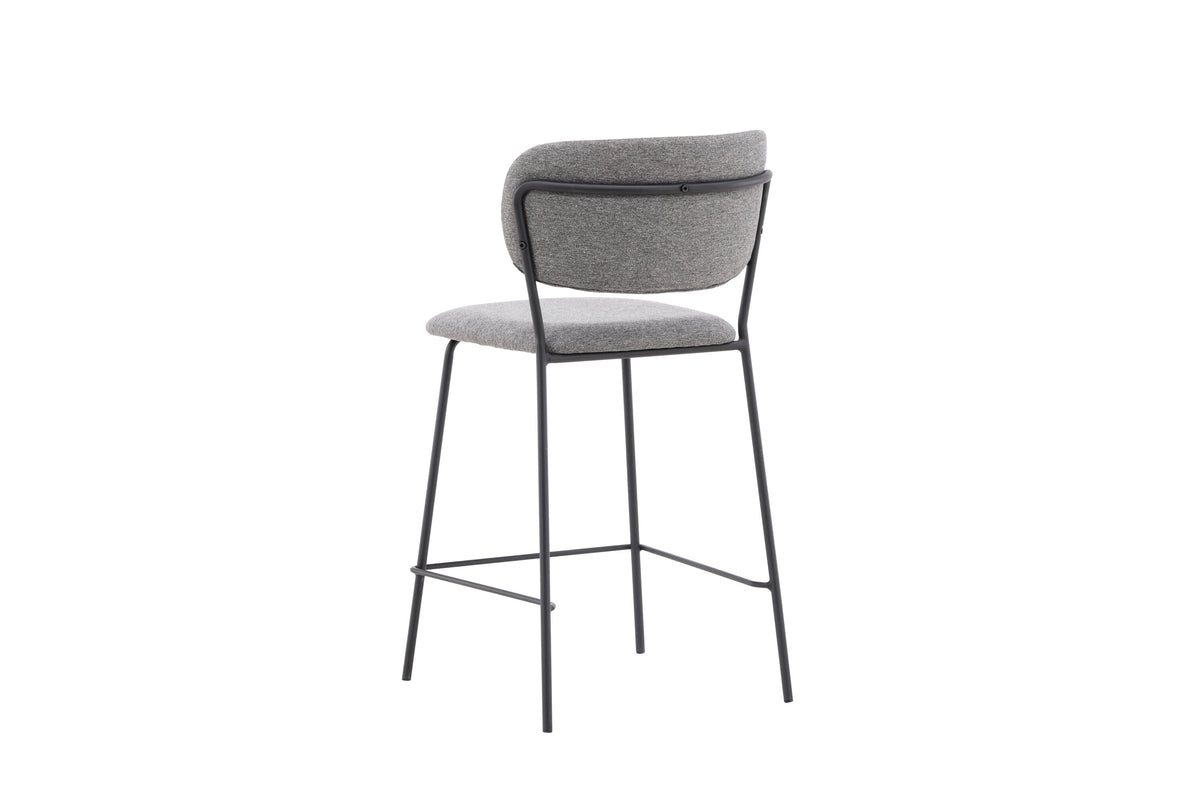 2er-Set Barhocker Bell mit Fußstütze - Grau-Barhocker-Venture Home-le canapé