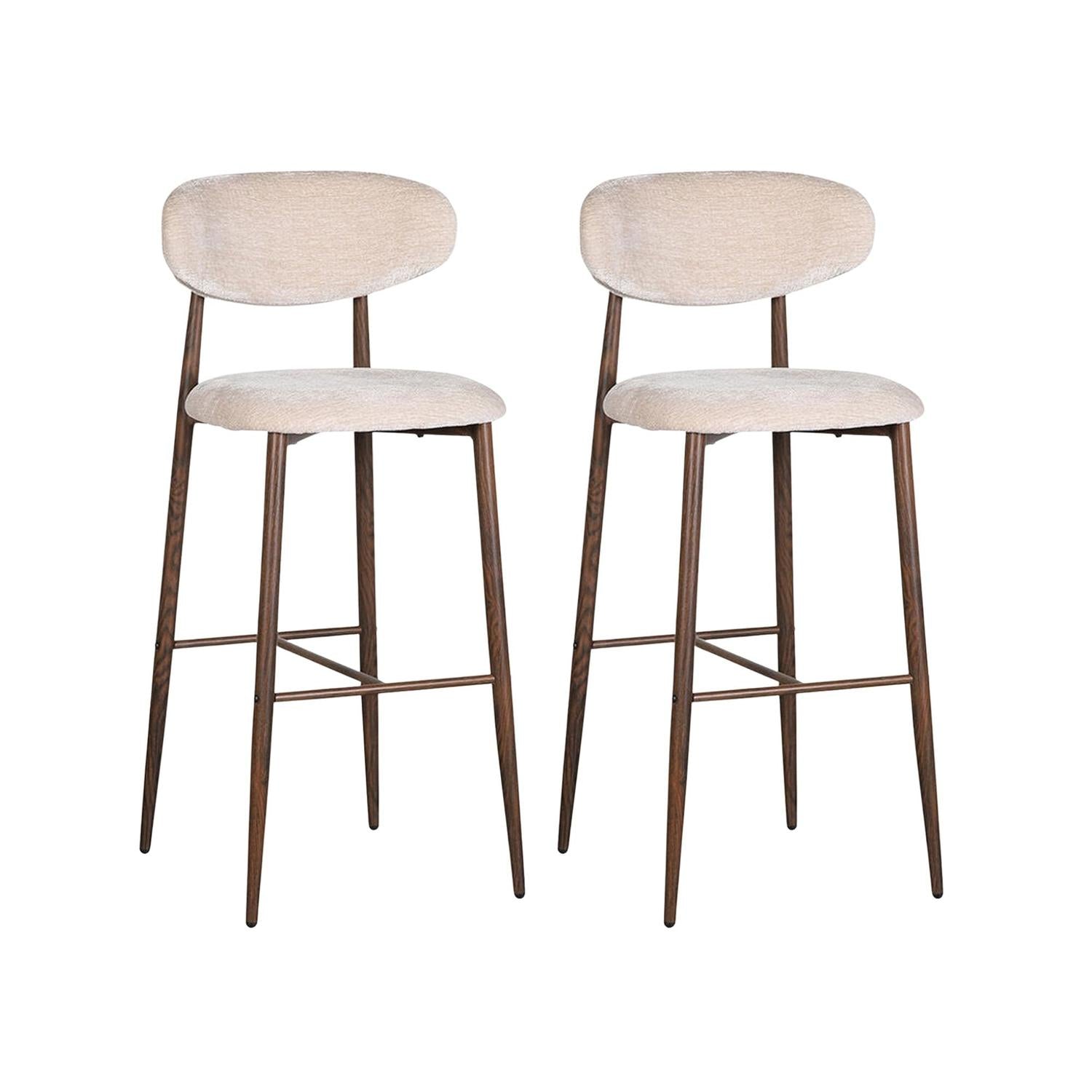 2er-Set Barhocker Japandi - Beige-Barhocker-Pole to Pole-le canapé