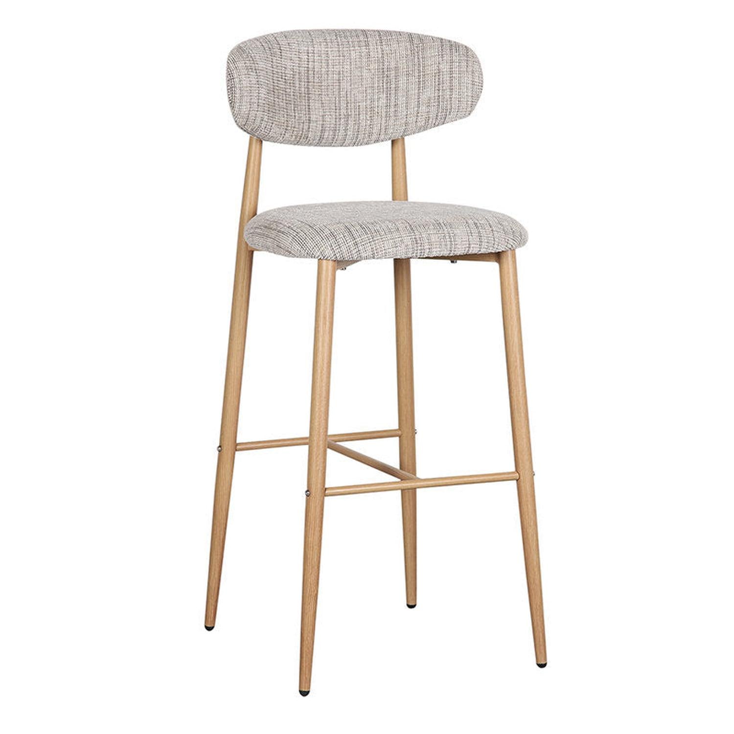 2er-Set Barhocker Japandi - Grau-Barhocker-Pole to Pole-le canapé