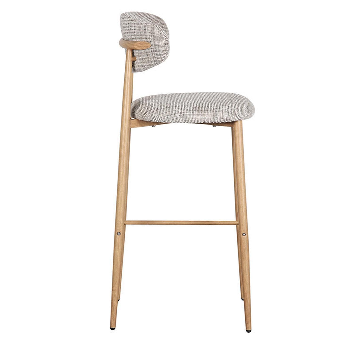 2er-Set Barhocker Japandi - Grau-Barhocker-Pole to Pole-le canapé