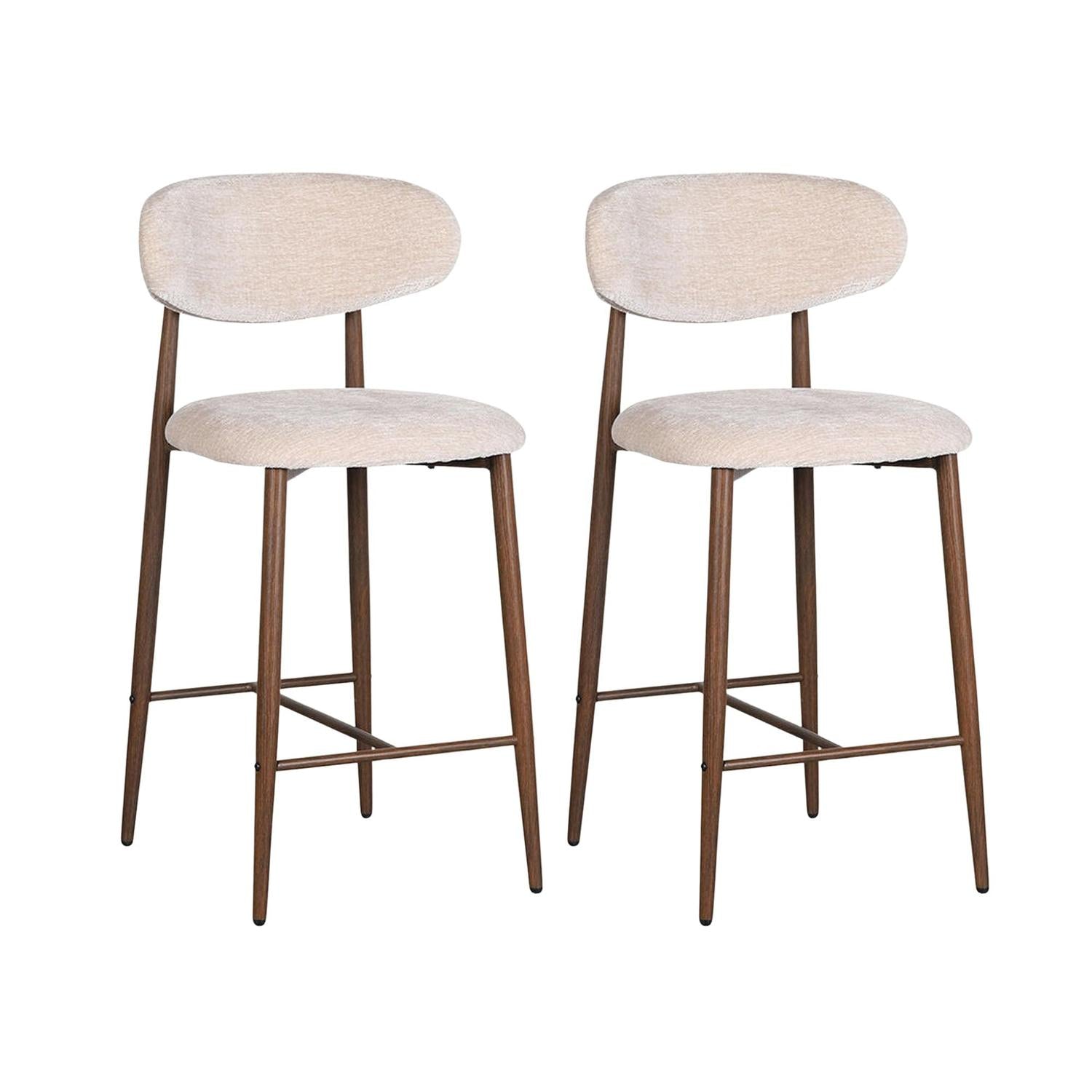 2er-Set Barhocker Küche Japandi - Beige-Barhocker-Pole to Pole-le canapé