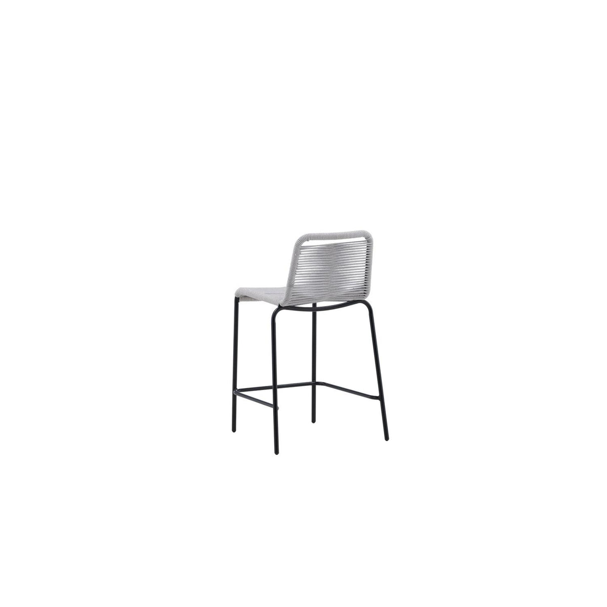 2er-Set Barhocker Lindos aus Seil - Grau-Outdoor Stühle-Venture Home-le canapé