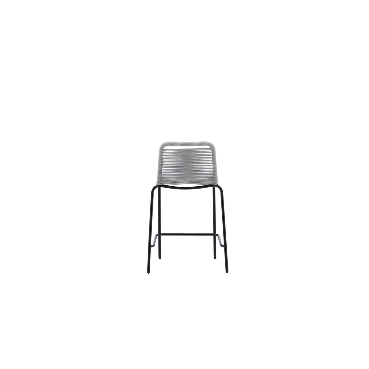 2er-Set Barhocker Lindos aus Seil - Grau-Outdoor Stühle-Venture Home-le canapé