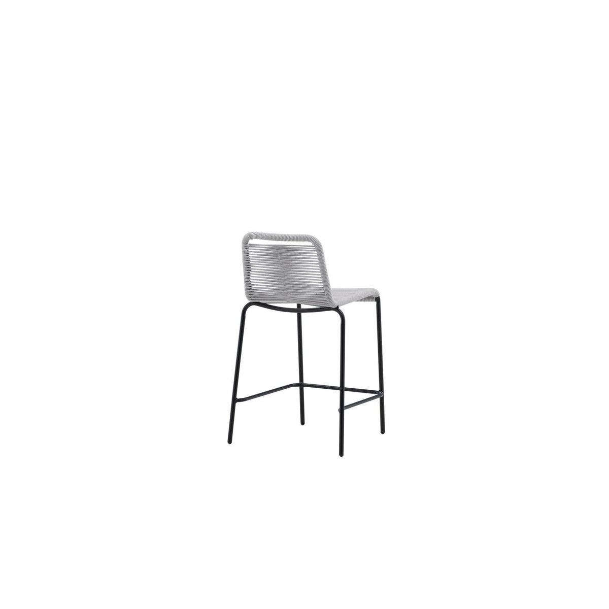 2er-Set Barhocker Lindos aus Seil - Grau-Outdoor Stühle-Venture Home-le canapé