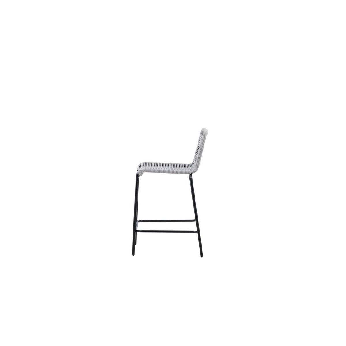 2er-Set Barhocker Lindos aus Seil - Grau-Outdoor Stühle-Venture Home-le canapé