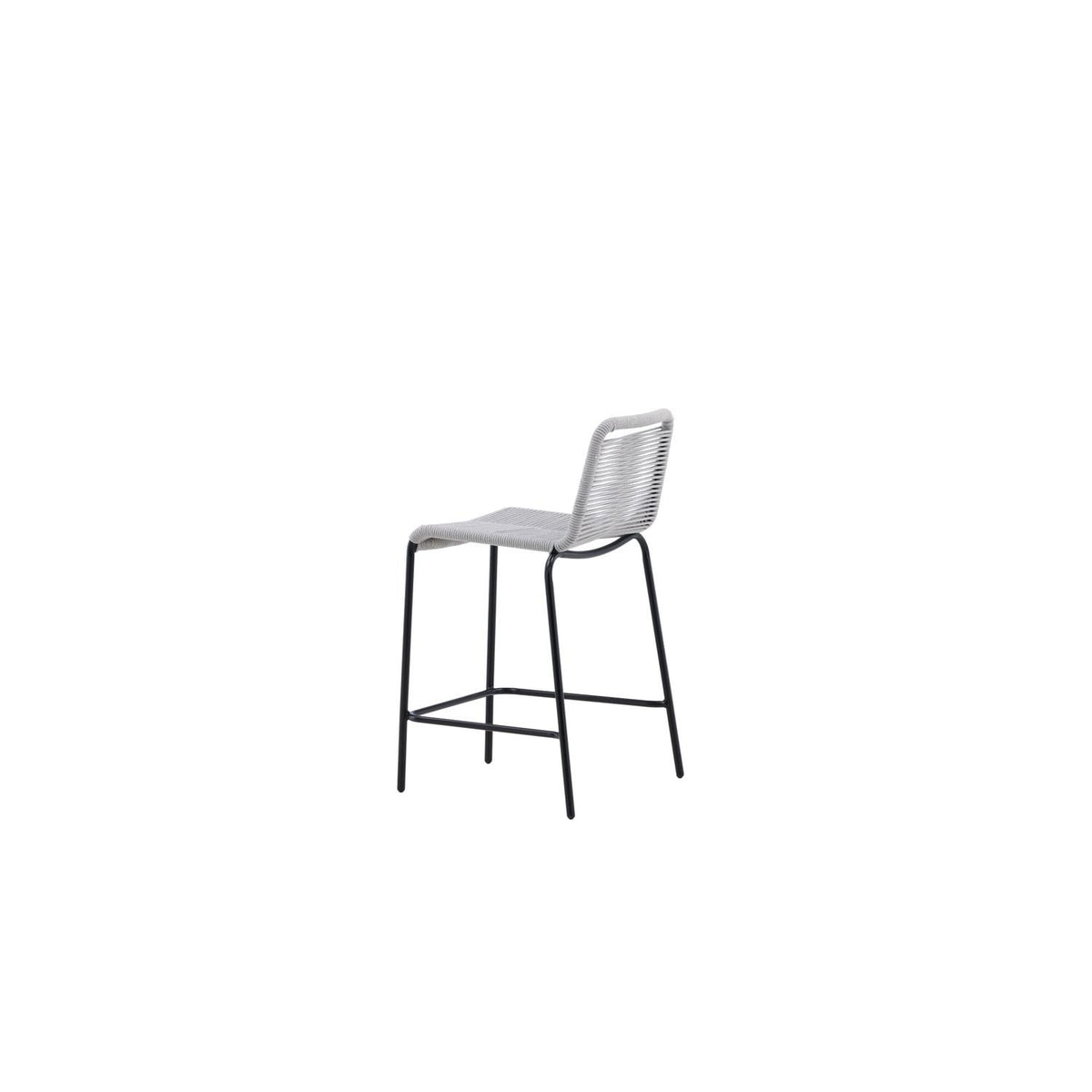 2er-Set Barhocker Lindos aus Seil - Grau-Outdoor Stühle-Venture Home-le canapé