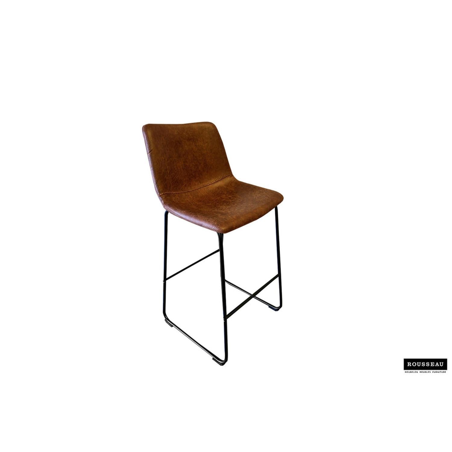 2er-Set Barhocker Mancia - Cognac-Barhocker-Rousseau-le canapé