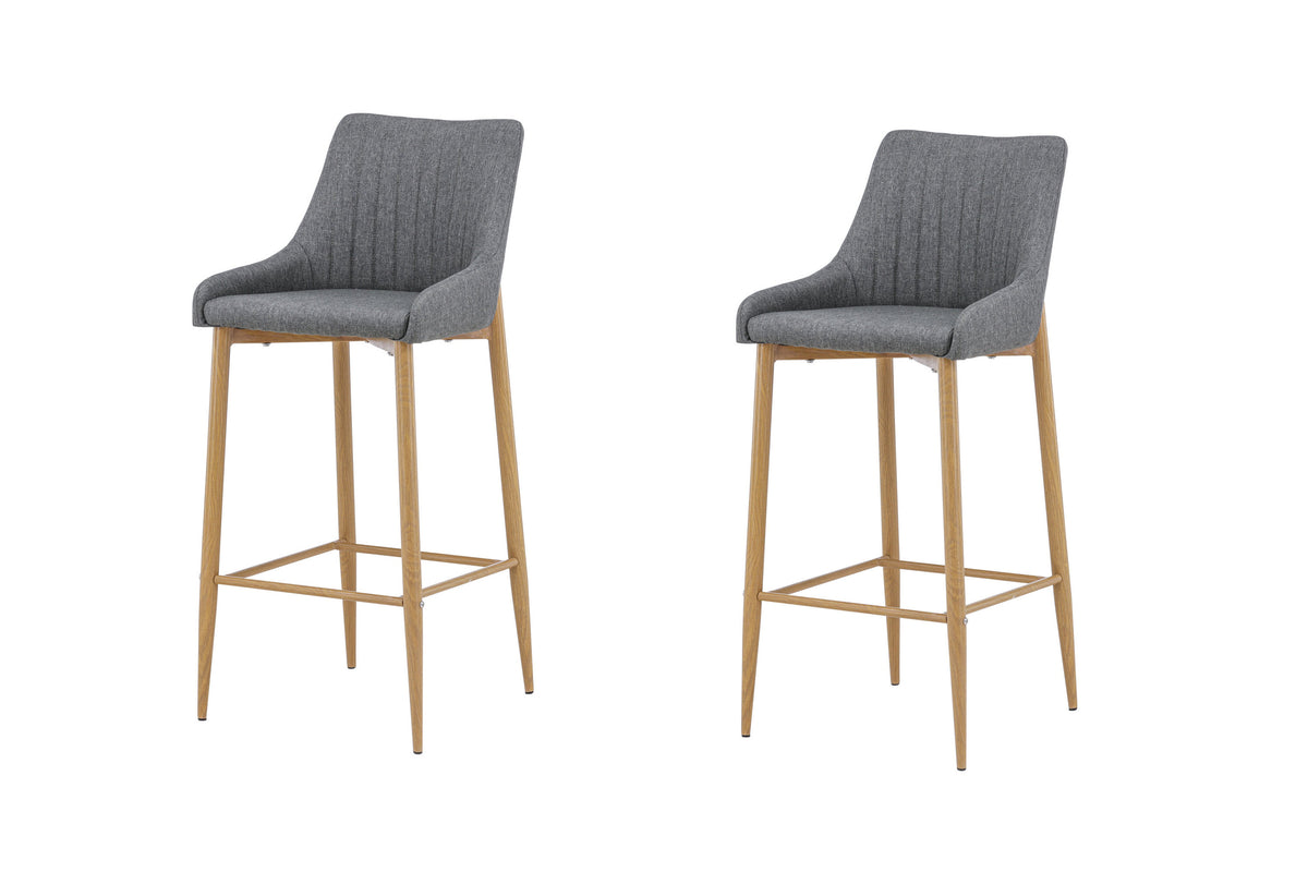 2er-Set Barhocker Plaza - Dunkelgrau-Barhocker-Venture Home-le canapé