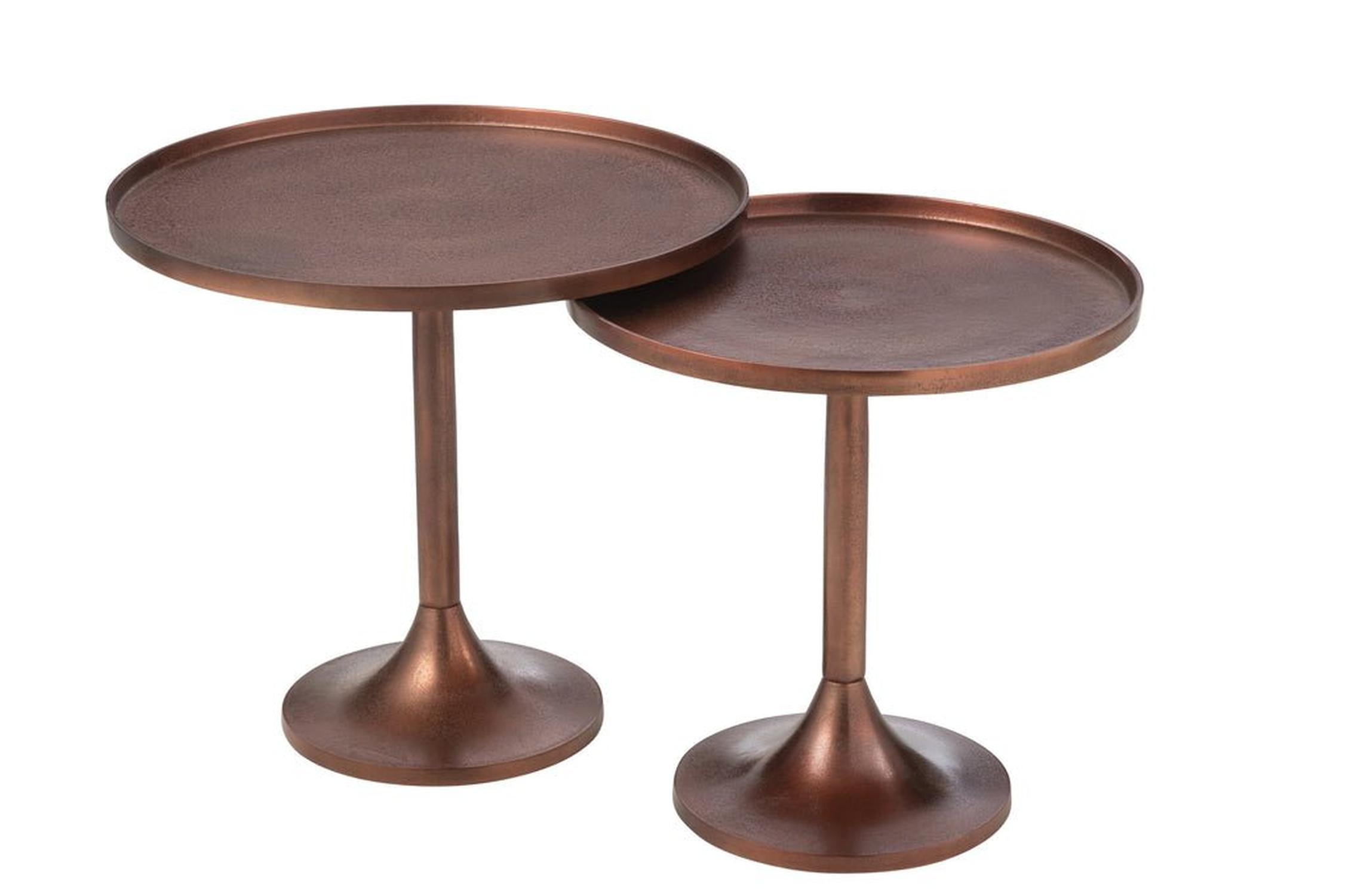 2er - Set Beistelltische aus Aluminium - Bronze5400924459574Beistelltisch