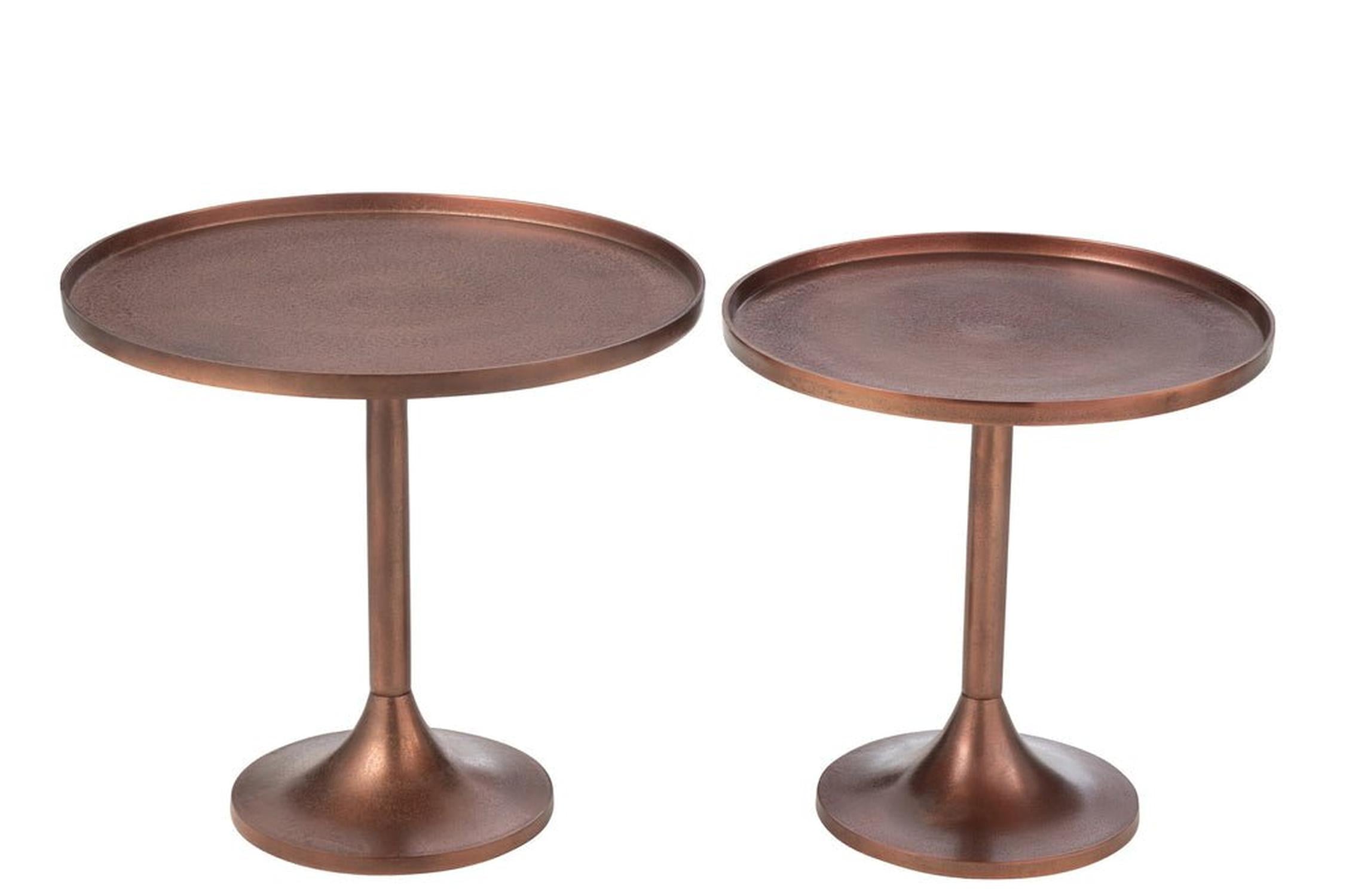 2er - Set Beistelltische aus Aluminium - Bronze5400924459574Beistelltisch