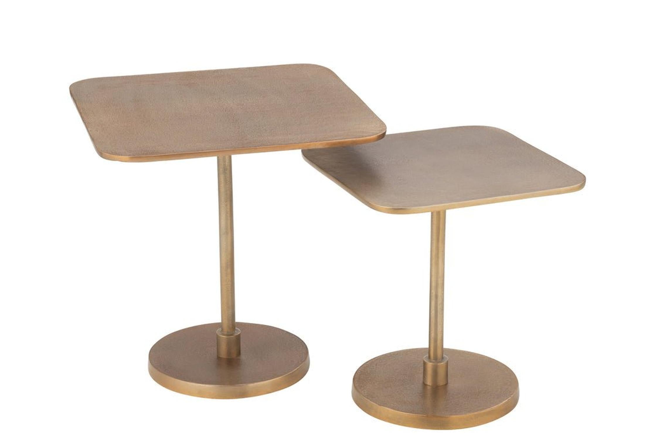 2er - Set Beistelltische aus Aluminium - Gold5400924459529Beistelltisch