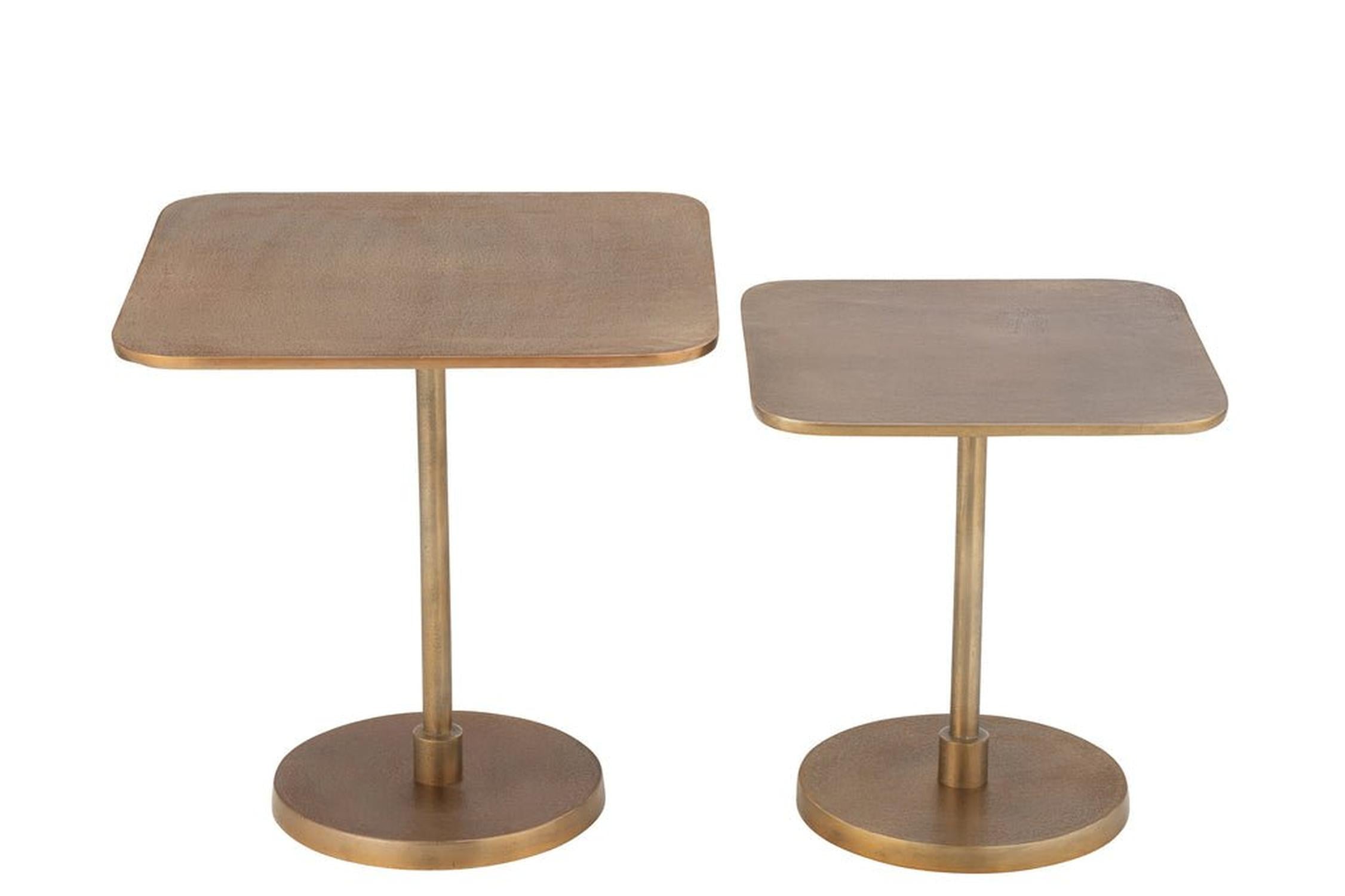 2er - Set Beistelltische aus Aluminium - Gold5400924459529Beistelltisch