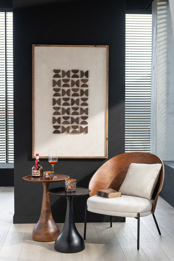2er-Set Beistelltische Paro aus Mangoholz - Schwarz/Braun-Beistelltische-J-Line-le canapé