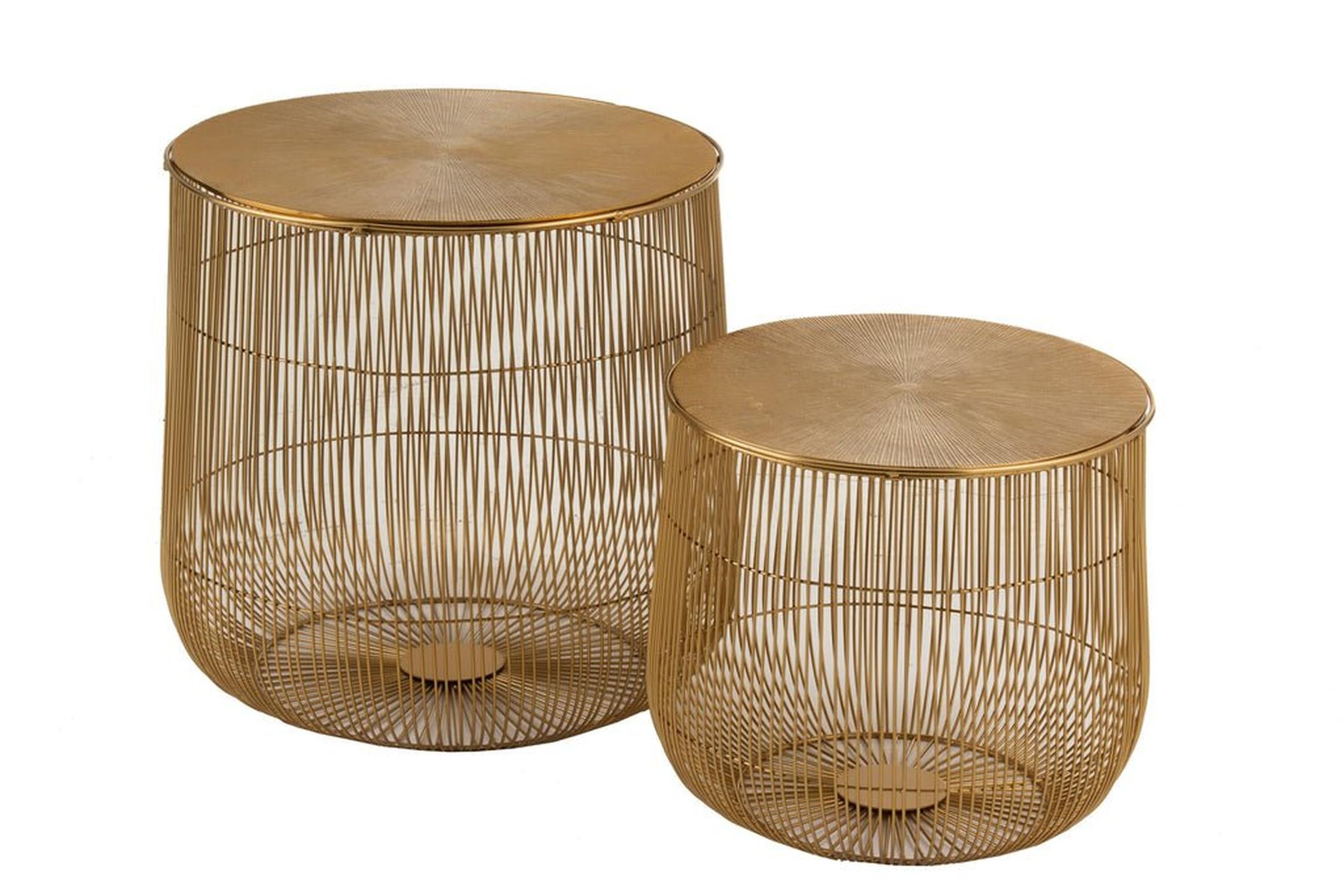 2er - Set Beistelltische rund Ø47cm - Gold5415203979858Beistelltisch