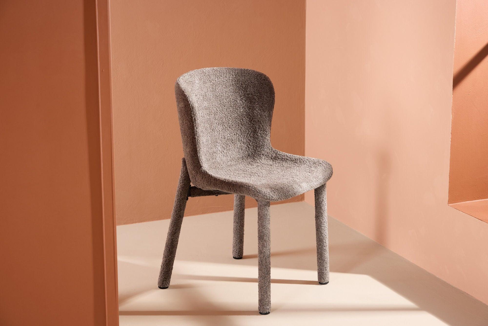 2er - Set Bouclé - Polsterstühle Astoria - Braun7340220833594Polsterstühle
