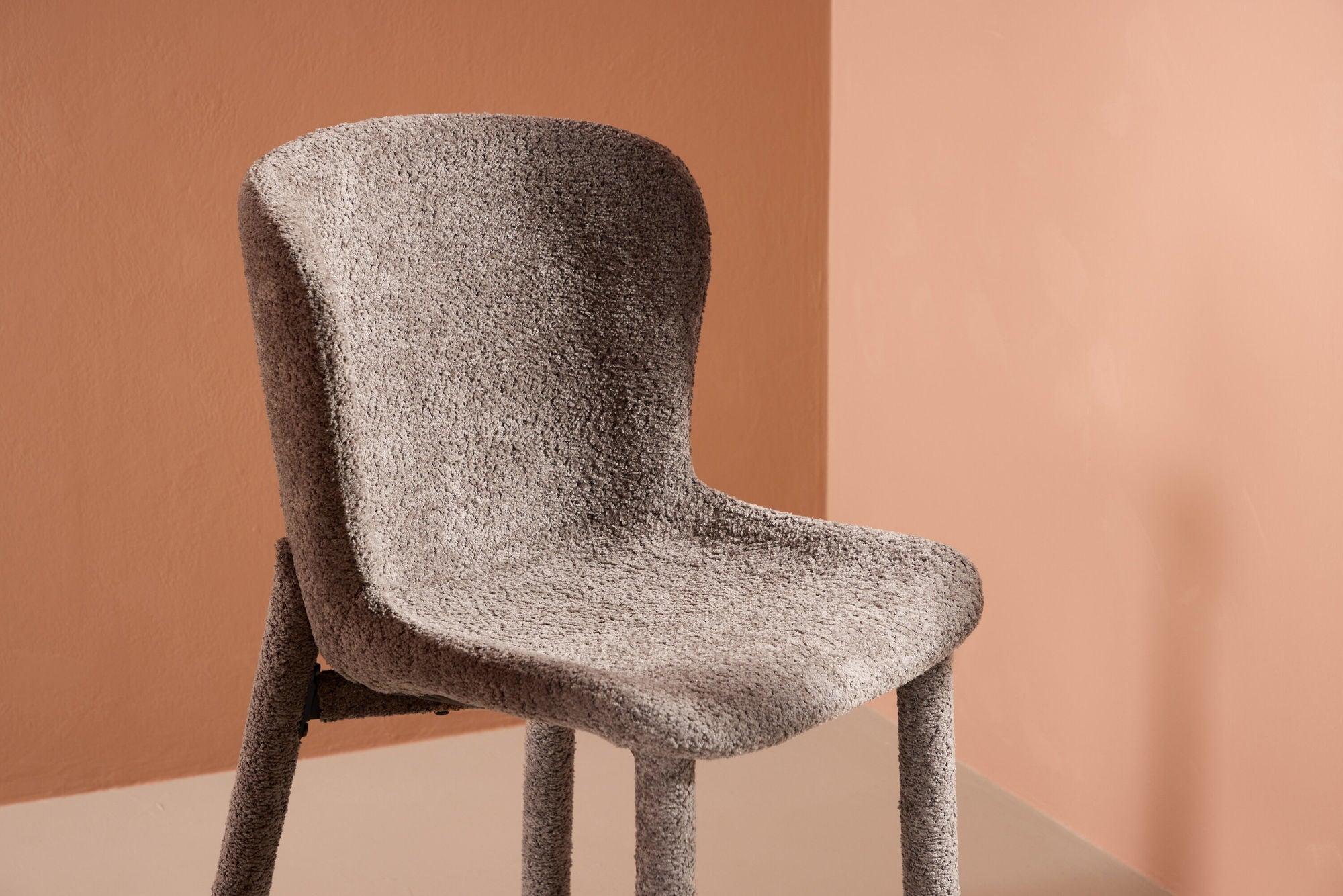 2er - Set Bouclé - Polsterstühle Astoria - Braun7340220833594Polsterstühle
