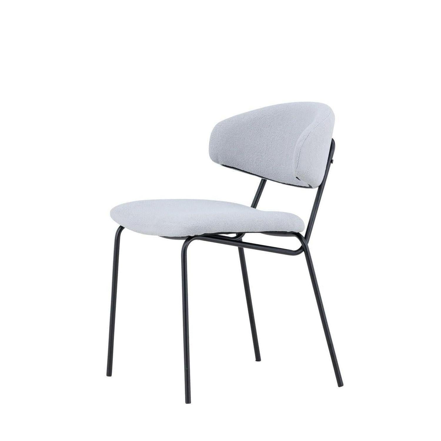 2er-Set Bouclé-Polsterstühle Chico - Hellblau-Polsterstühle-Venture Home-le canapé