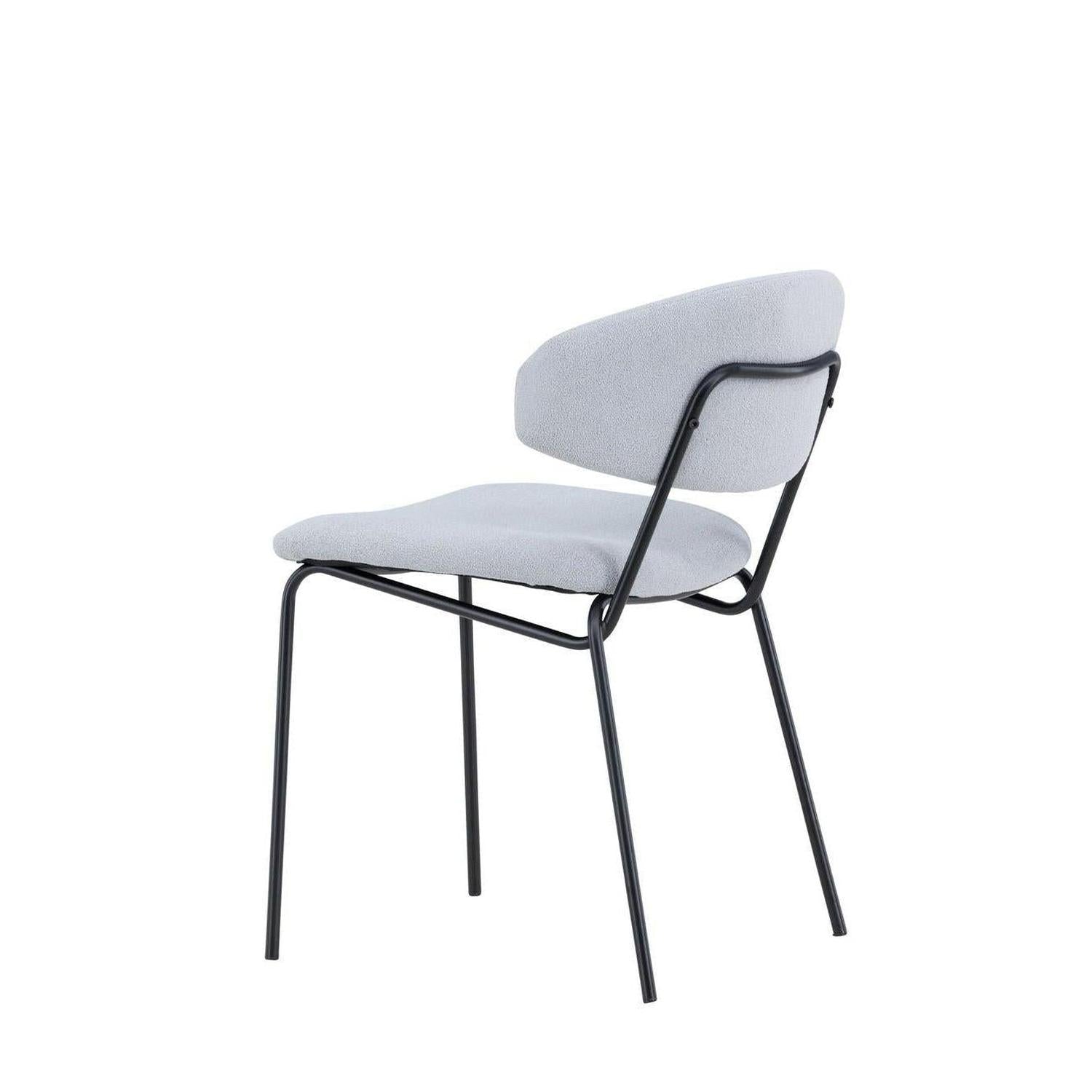 2er-Set Bouclé-Polsterstühle Chico - Hellblau-Polsterstühle-Venture Home-le canapé