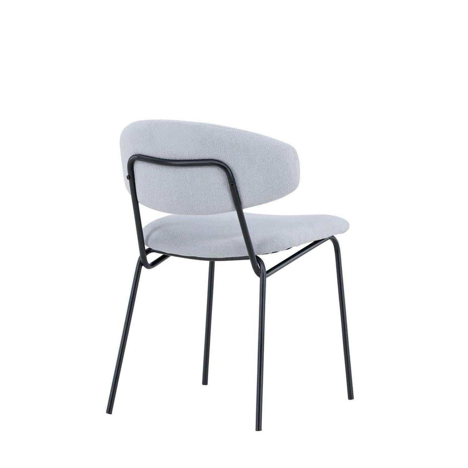 2er-Set Bouclé-Polsterstühle Chico - Hellblau-Polsterstühle-Venture Home-le canapé