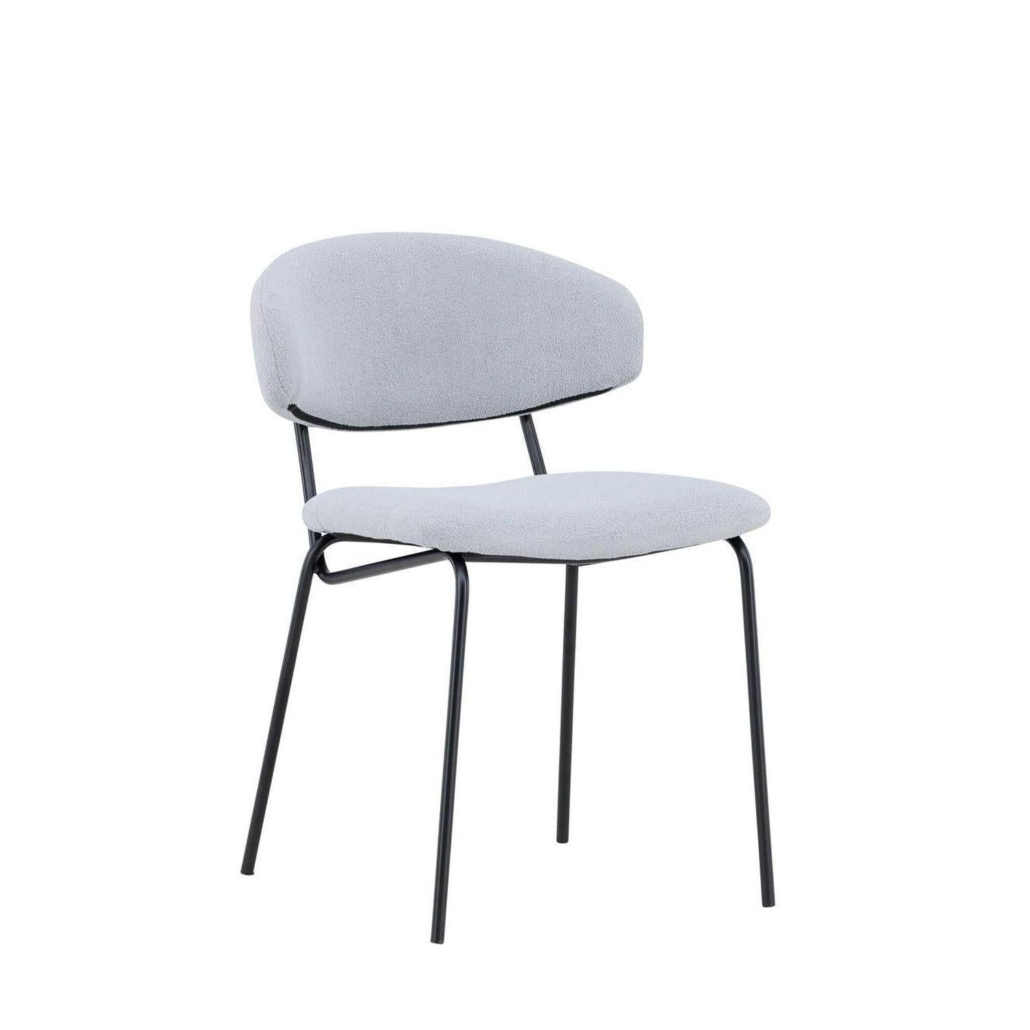 2er-Set Bouclé-Polsterstühle Chico - Hellblau-Polsterstühle-Venture Home-le canapé