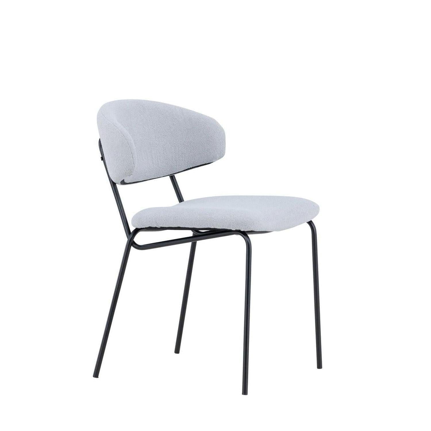 2er-Set Bouclé-Polsterstühle Chico - Hellblau-Polsterstühle-Venture Home-le canapé