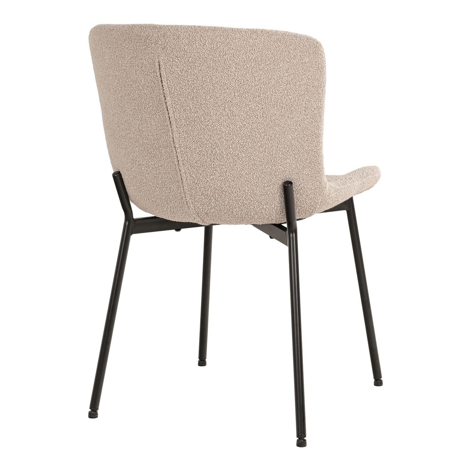 2er-Set Bouclé-Polsterstühle Maceda - Beige-Polsterstühle-House Nordic-le canapé