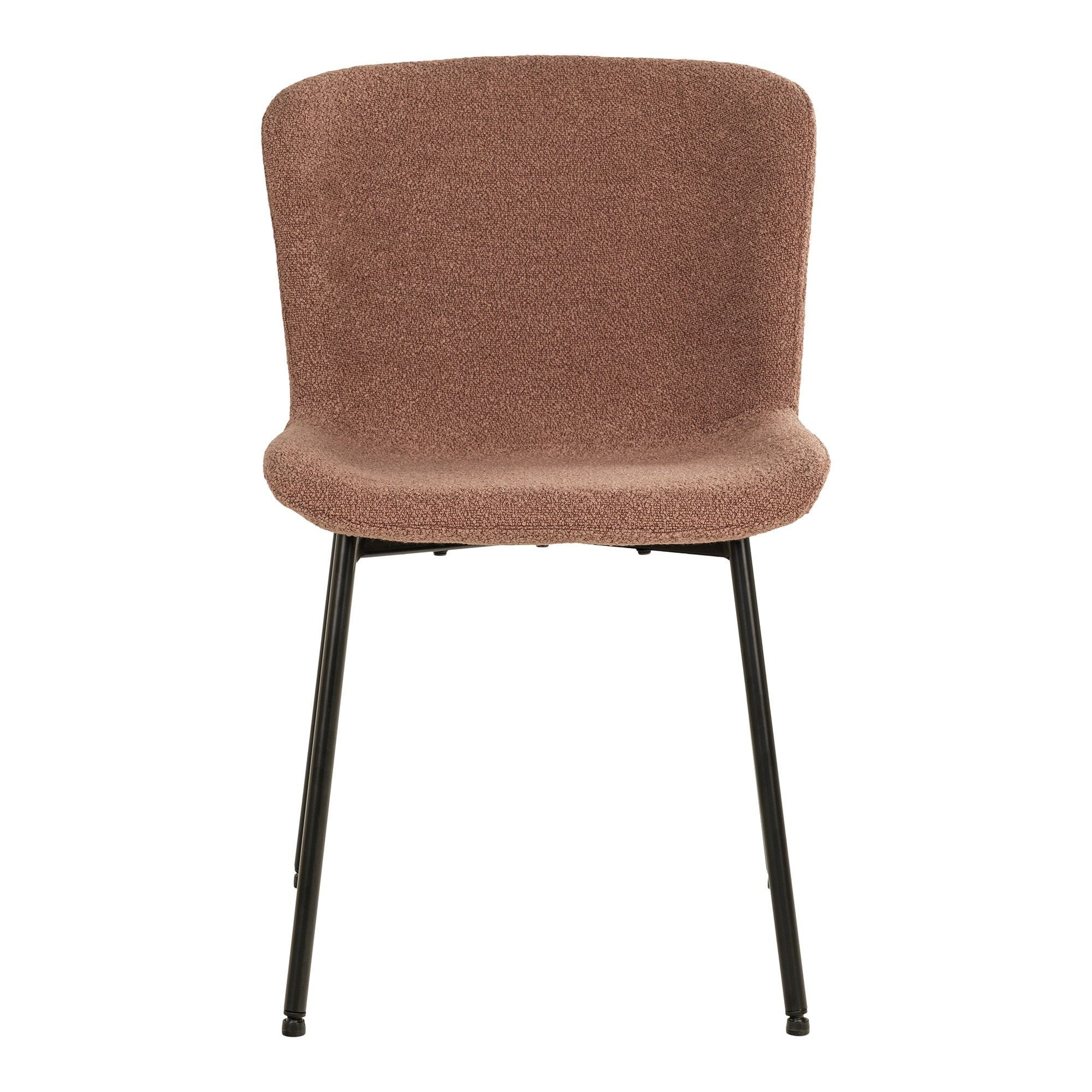 2er - Set Bouclé - Polsterstühle Maceda - RostbraunPolsterstühle