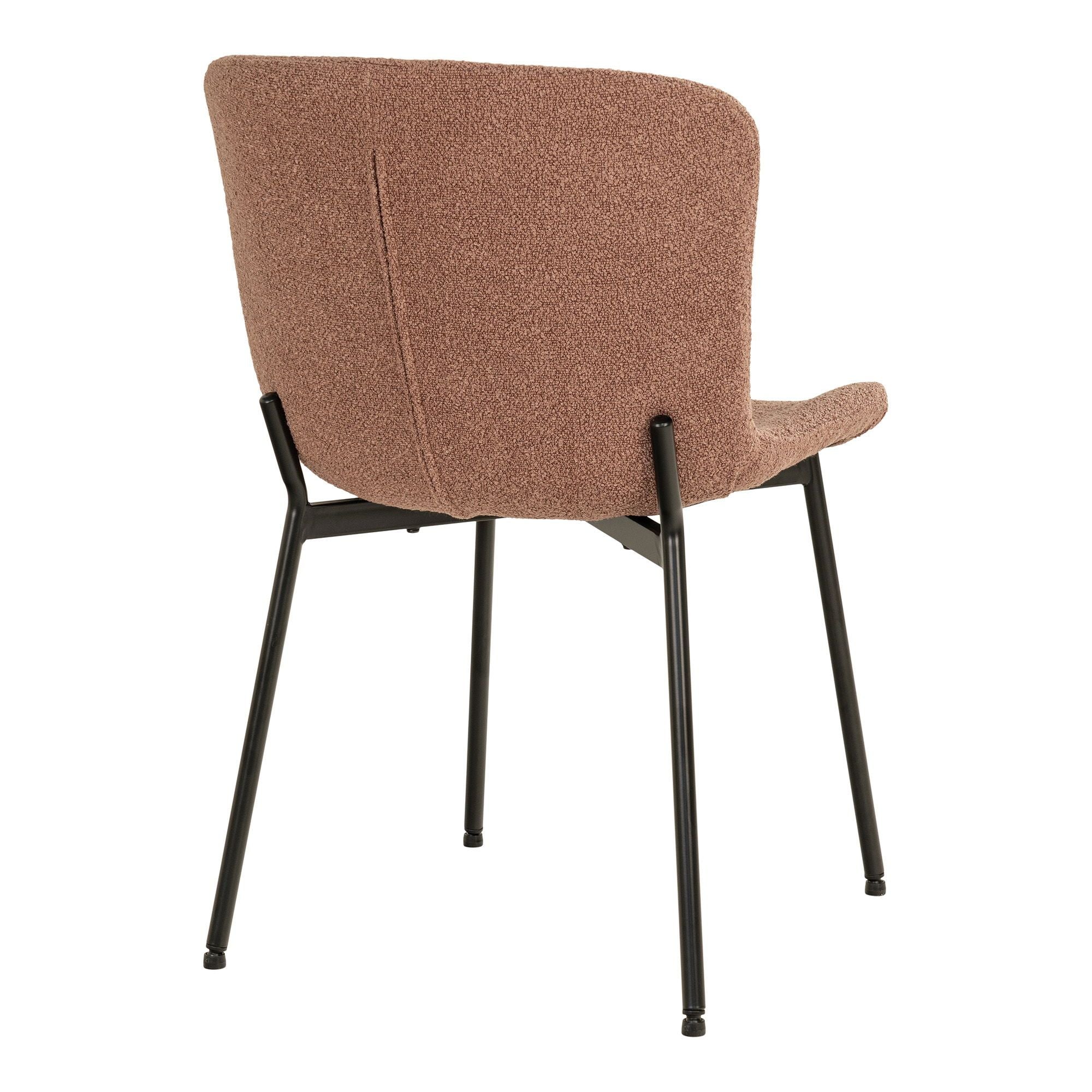 2er - Set Bouclé - Polsterstühle Maceda - RostbraunPolsterstühle