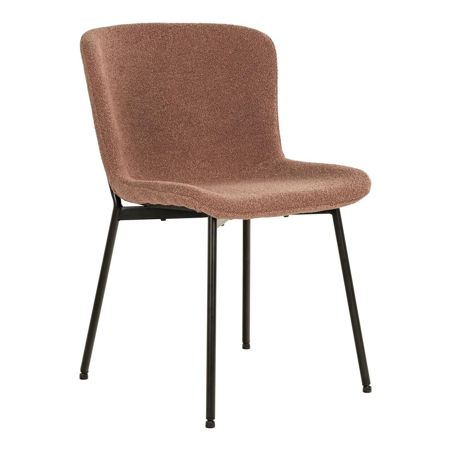 2er-Set Bouclé-Polsterstühle Maceda - Rostbraun-Polsterstühle-House Nordic-le canapé