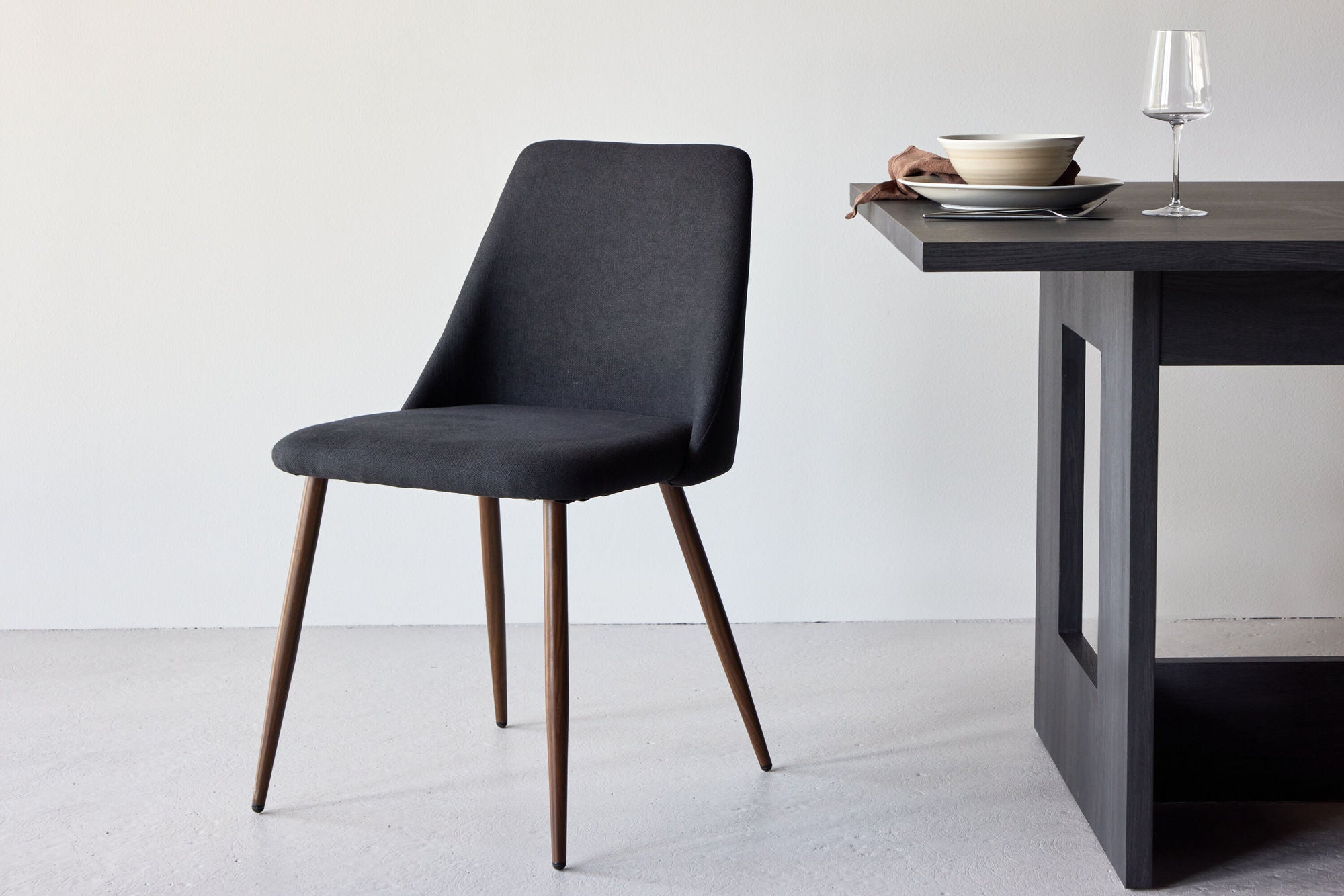 2er-Set Esszimmerstuhl Night aus Leinen - Schwarz-Esszimmerstuhl-Venture Home-le canapé