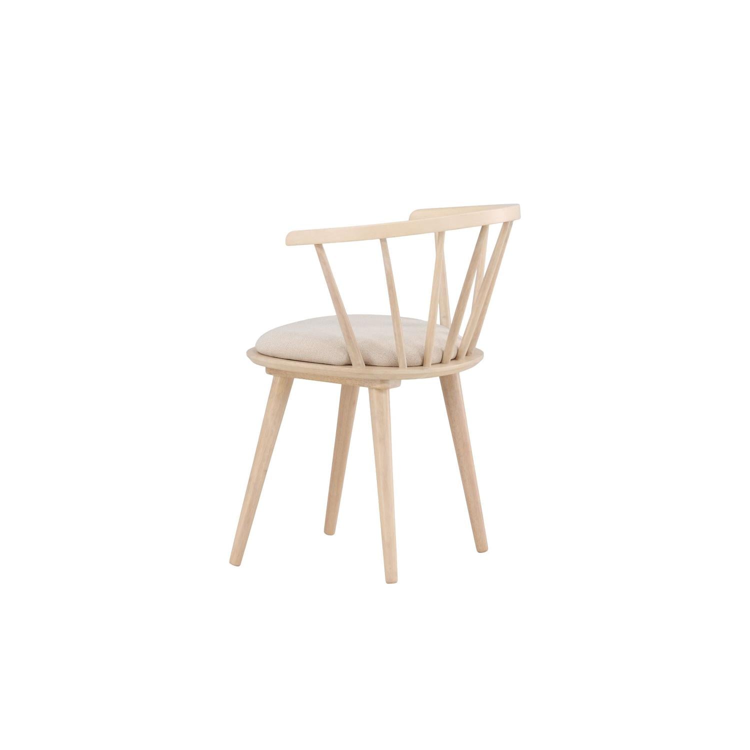 2er-Set Esszimmerstühle Bobby aus Gummibaumholz - Beige-Esszimmerstuhl-Venture Home-le canapé